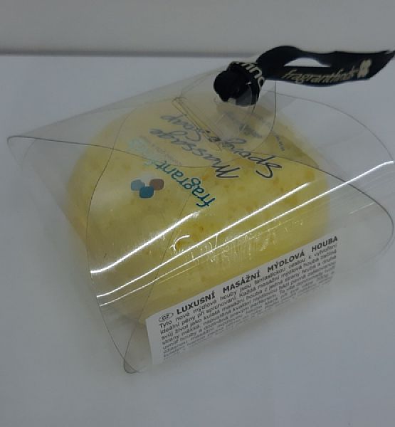 Fragrant Masážní glycerinové mýdlo s houbou Jasmine 200g - s vůní jasmínu