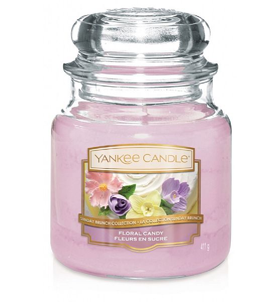 Vonná svíčka Yankee Candle Floral Candy classic střední 411g/90hod