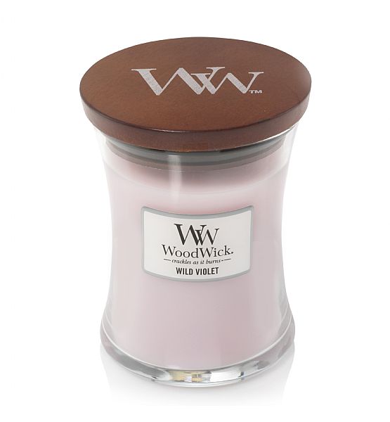 Vonná svíčka WoodWick - Wild Violet 275g/55 - 65 hod