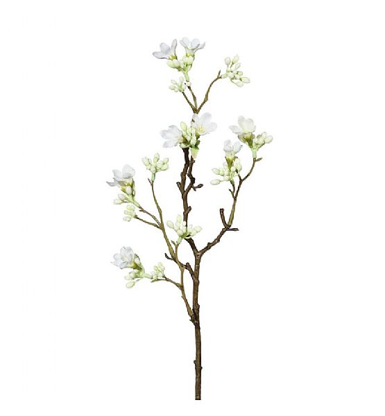 Umělá květina Gasper větvička kdoule bílá 51cm