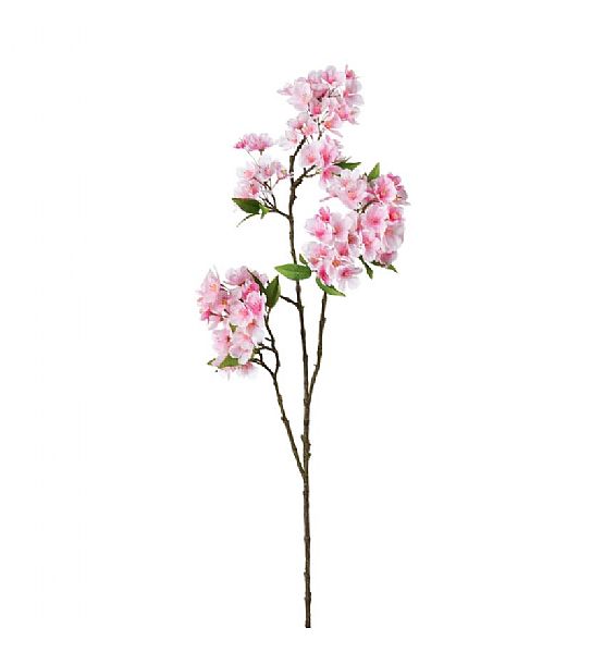 Umělá květina Gasper větvička broskvoně růžová 90cm