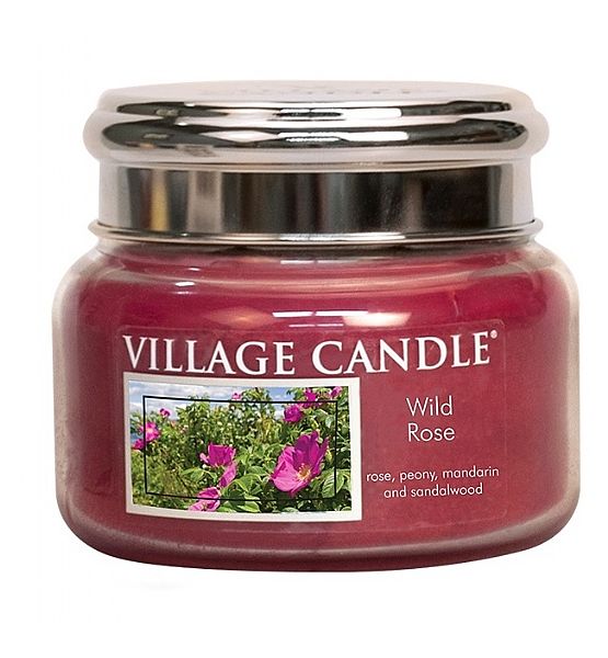 Village Candle Vonná svíčka ve skle Divoká růže - Wild Rose malá - 262g/55 hodin