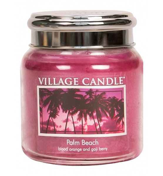 Village Candle Vonná svíčka ve skle Palmová pláž - Palm Beach střední - 390g/105 hodin