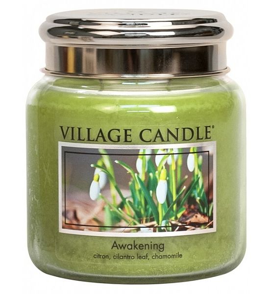 Village Candle Vonná svíčka ve skle Jarní Probuzení - Awakening střední - 390g/105 hodin