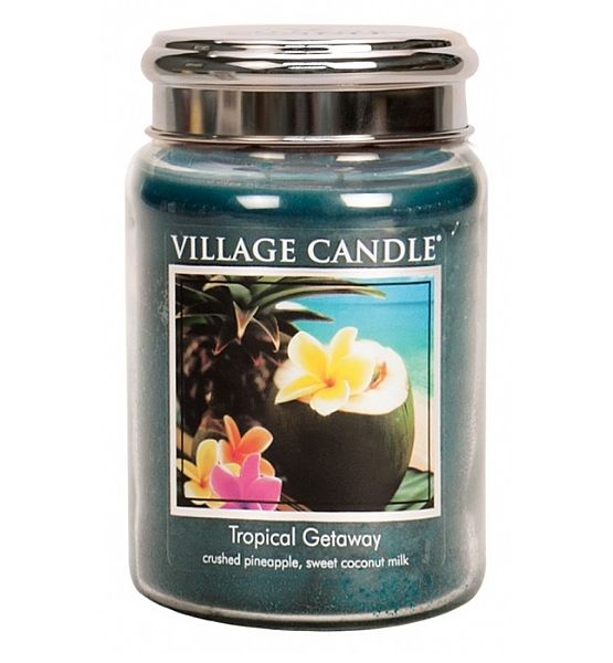 Vonná svíčka Village Candle velká - Víkend v tropech 602g/170 hodin