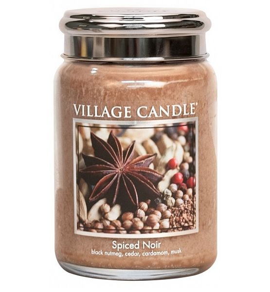 Village Candle Vonná svíčka ve skle Koření Života - Spiced Noir velká - 602g/170 hodin