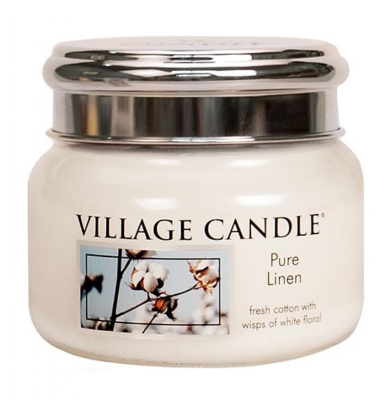 Village Candle Vonná svíčka ve skle Čisté prádlo - Pure Linen malá - 262g/55 hodin