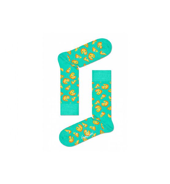 Tyrkysové ponožky Happy Socks s pizzami, S-M (36-40)