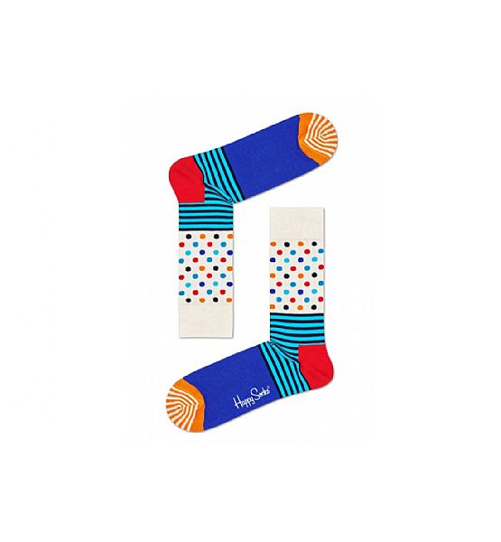 Barevné ponožky Happy Socks s proužky a puntíky, S-M (36-40)