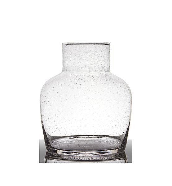 Skleněná váza Hakbijl Glass čirá 26x22cm