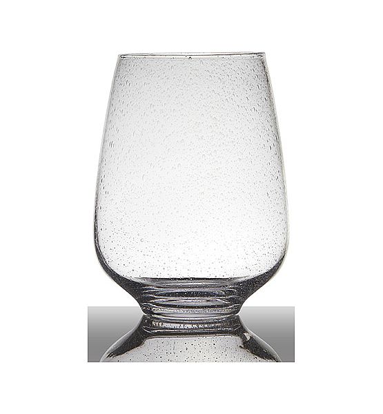 Skleněná váza Hakbijl Glass čirá 26x19,5 cm