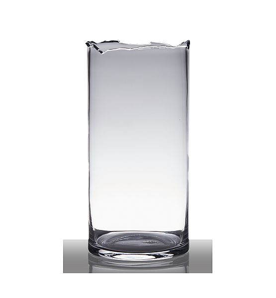 Skleněná váza Hakbijl Glass čirá 37x18cm