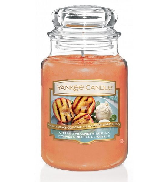 Vonná svíčka Yankee Candle Grilled Peaches Vanilla classic velký 623g/150hod