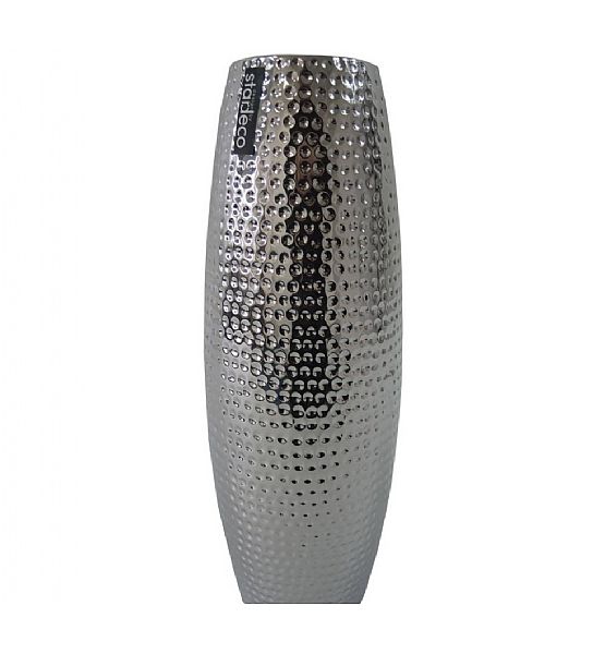 Keramická váza Stardeco stříbrná 41x15cm