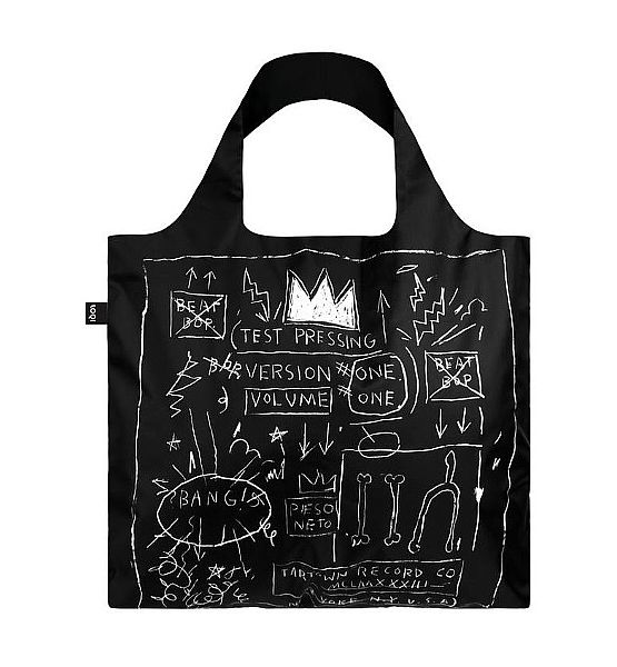 Nákupní taška LOQI Museum, Basquiat černá 50x42cm