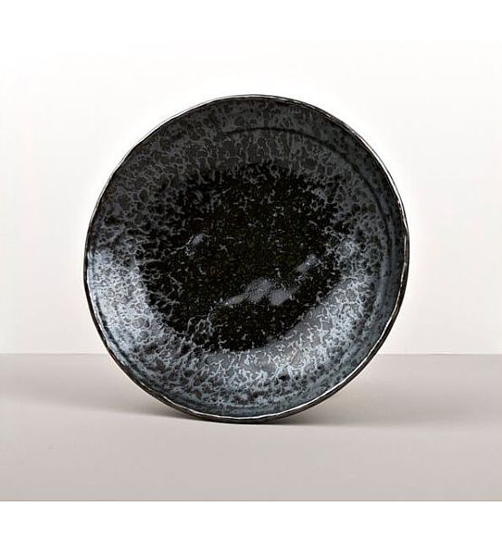 Velká mělká mísa Made in Japan Black Pearl 24 cm 1 l, keramika, handmade
