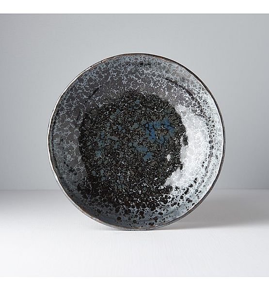 Black Pearl hluboký talíř Made in Japan, průměr 24cm, výška 6cm, keramika, handmade