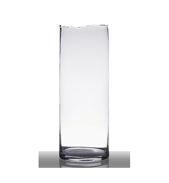 Skleněná váza Hakbijl Glass čirá 47x18 cm