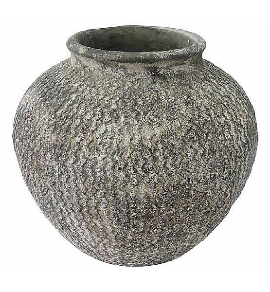 Keramická váza šedá velká Stardeco 38x41,5 cm