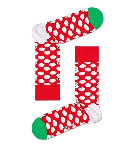 Barevné ponožky Happy Socks Big Dot Snowman Sock (36-40)