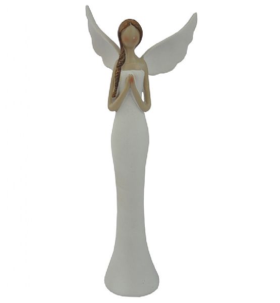 Dekorační soška modlící se anděl Stardeco, polyresin, výška 29 cm