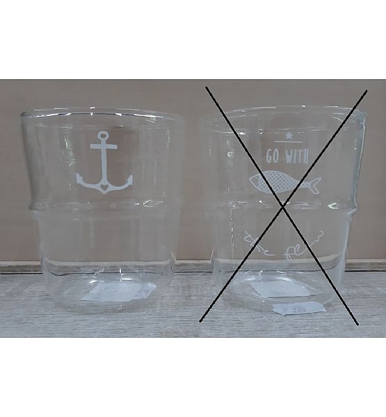 Skleněné sklenice na vodu Bastion Collections, objem 250ml (cena za ks)