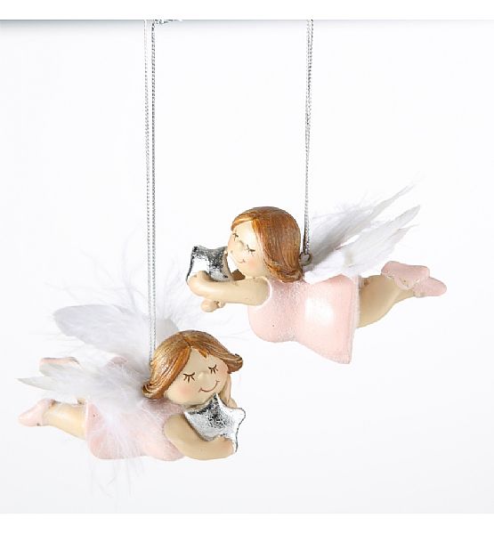Vánoční ozdoba anděl Debora Boltze, délka 4 cm, výška 4 cm (cena za ks)