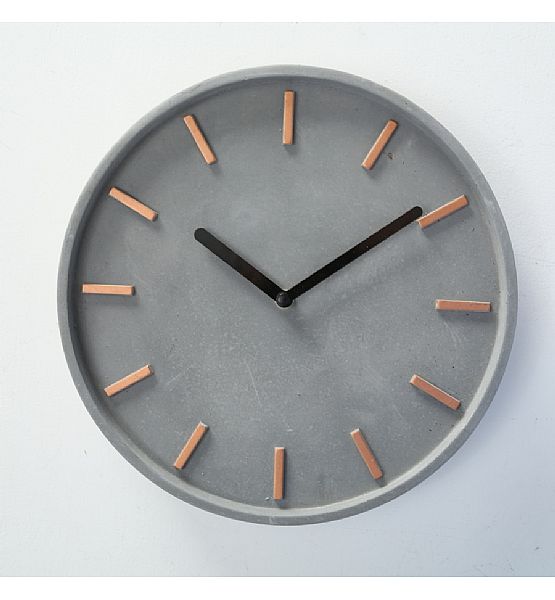 Nástěnné betonové hodiny Gela, průměr 28 cm