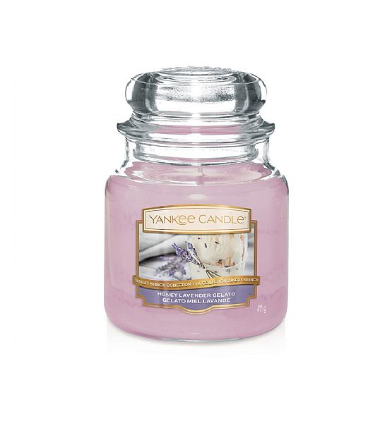 Vonná svíčka Yankee Candle Honey Lavender Gelato classic střední 411g/90hod