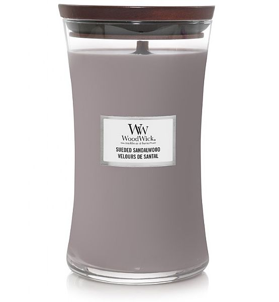 Vonná svíčka WoodWick - Suede & Sandalwood 609g/110 - 120 hod