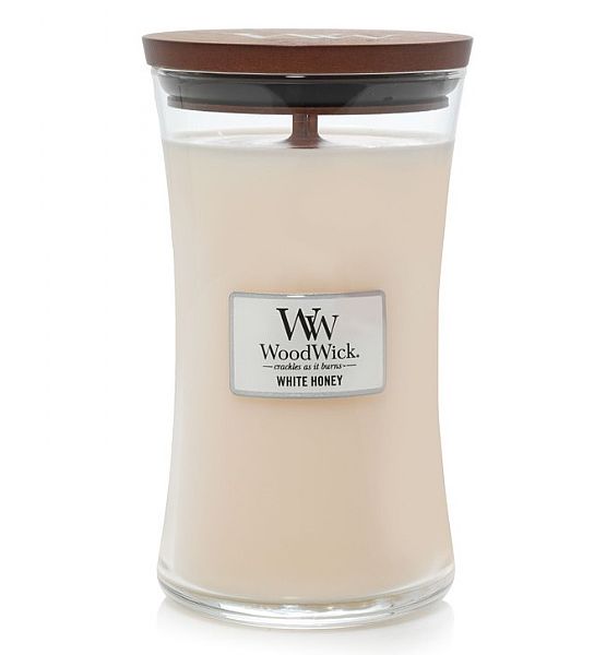 Vonná svíčka WoodWick - White Honey 609g/110 - 120 hod