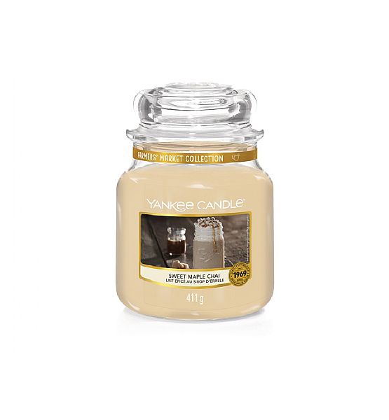 Vonná svíčka Yankee Candle Sweet Maple Chai classic střední 411g/90hod