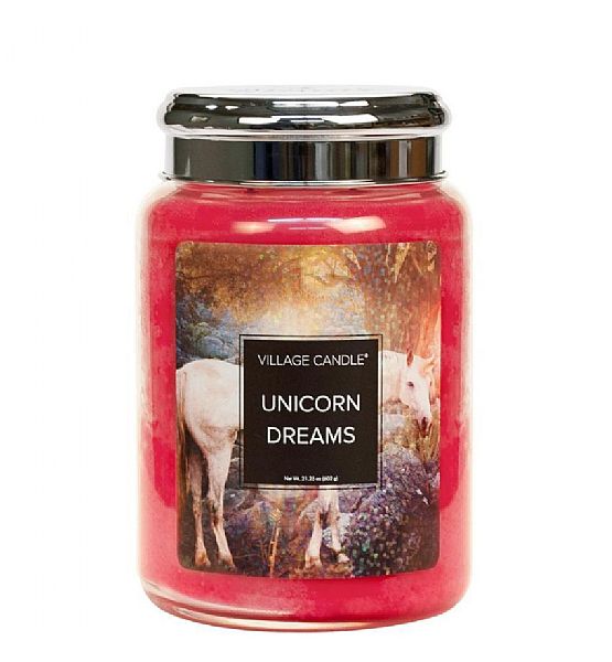 Vonná svíčka Village Candle, Sny jednorožce - Unicorn Dreams - 602g/170 hodin
