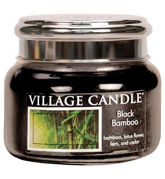 Village Candle Vonná svíčka ve skle, Bambus - Black Bamboo, malá - 262g/55 hodin