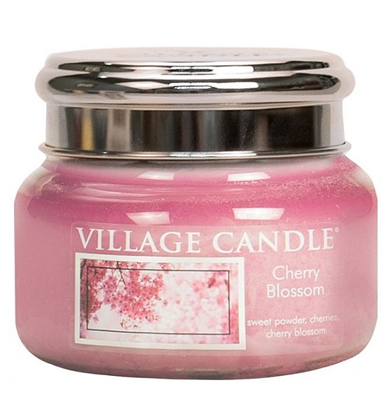 Village Candle Vonná svíčka ve skle, Třešňový květ - Cherry Blossom, malá - 262g/55 hodin