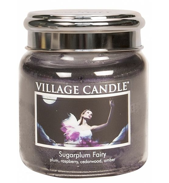 Village Candle Vonná svíčka ve skle, Půlnoční víla - Sugarplum Fairy, střední - 390g/105 hodin