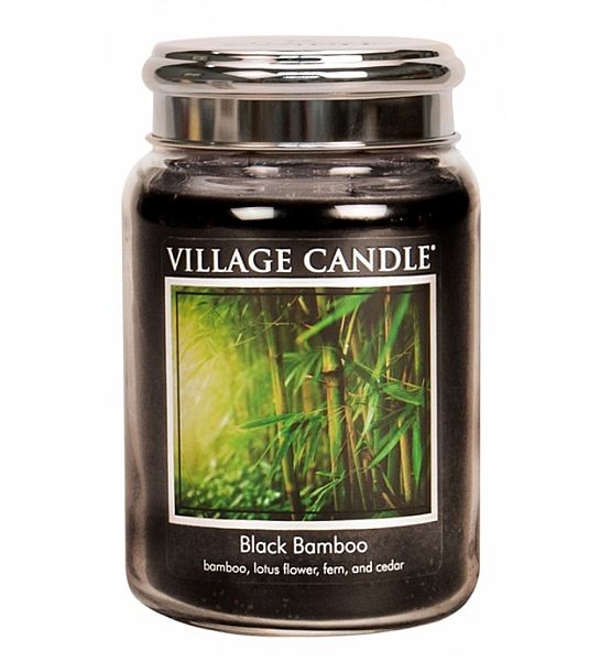 Vonná svíčka Village Candle, Bambus - Black Bamboo - 602g/170 hodin