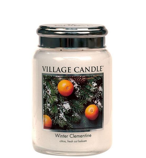 Village Candle Vonná svíčka ve skle, SvátečníMandarinka - Winter Clementine - 602g/170 hodin