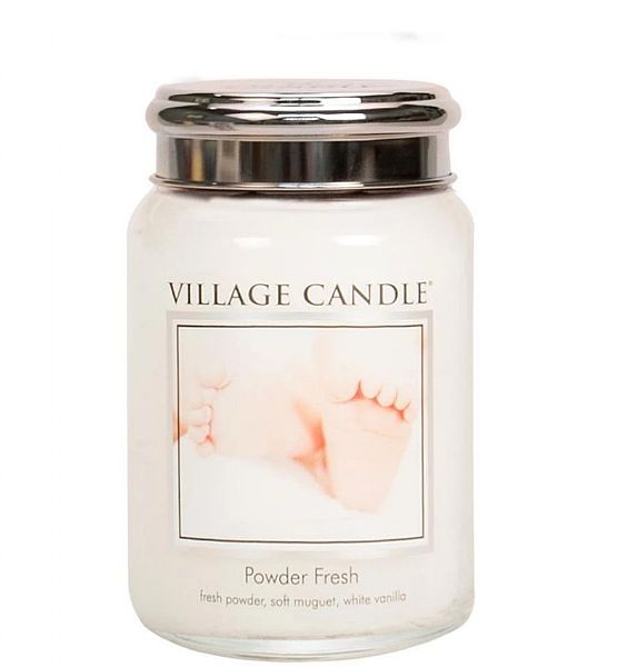 Vonná svíčka Village Candle, Pudrová svěžest - Powder fresh - 602g/170 hodin