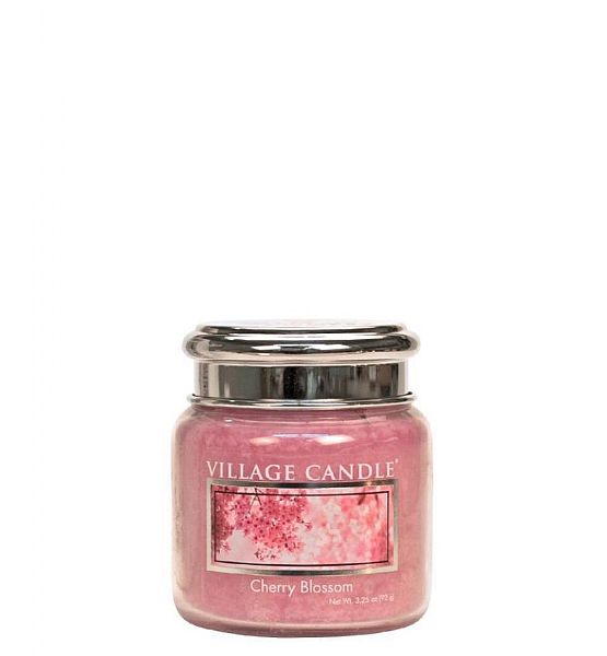 Village Candle Vonná svíčka ve skle, Třešňový květ - Cherry Blossom, mini - 92g/25 hodin