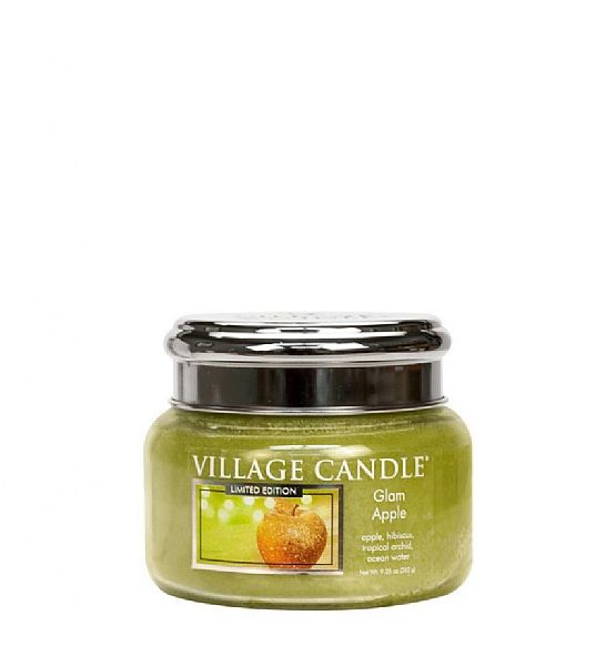 Village Candle Vonná svíčka ve skle, Glam Apple, malá - 262g/55 hodin