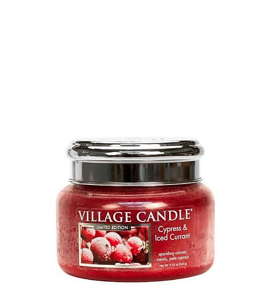 Village Candle Vonná svíčka ve skle, Cypress & IcedCurrant, malá - 262g/55 hodin