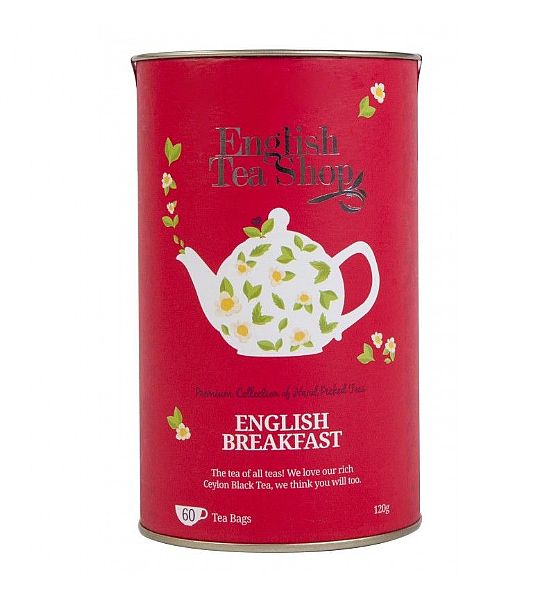 Bio čaj English Tea Shop 60 sáčků v kanystru ENGLISH BREAKFAST