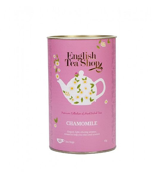 Bio čaj English Tea Shop 60 sáčků v kanystru Heřmánek čistý