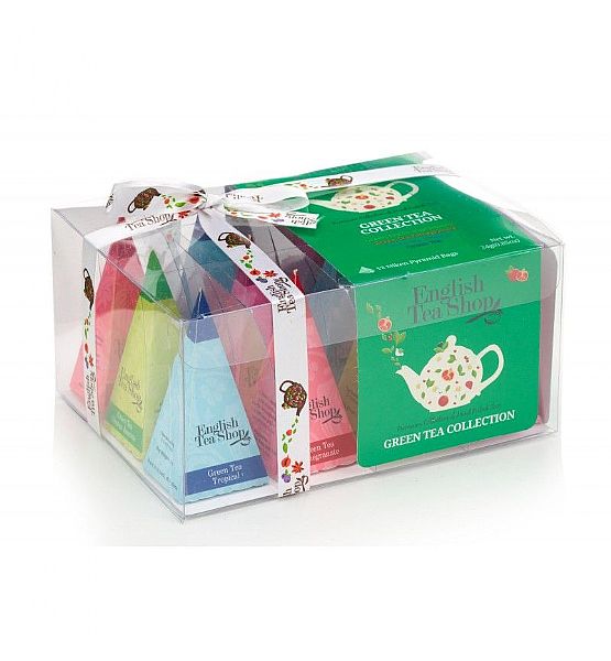 Bio čaj English Tea Shop 12 pyramidek v dárkové krabičce - ZELENÝ ČAJ