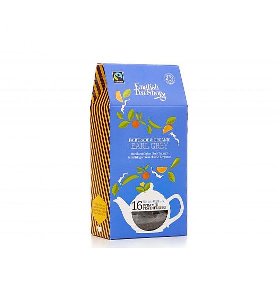 Bio čaj English Tea Shop 16 pyramidek v krabičce EARL GREY