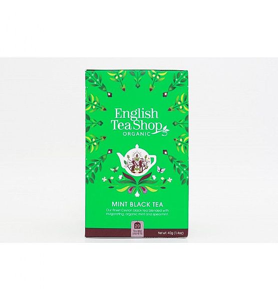 Bio čaj English Tea Shop Černý čaj s mátou mandala, 20 sáčků