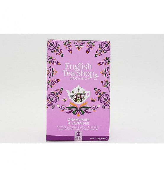 Bio čaj English Tea Shop Heřmánek a levandule mandala, 20 sáčků