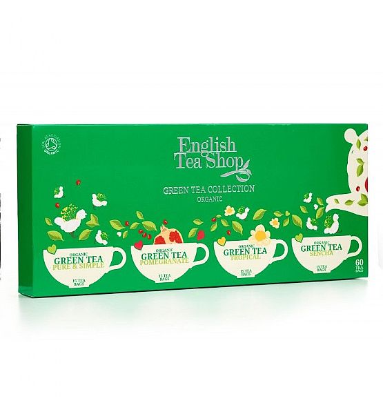 Bio čaj English Tea Shop DÁRKOVÁ KOLEKCE 60 SÁČKŮ ZELENÝ Čaj