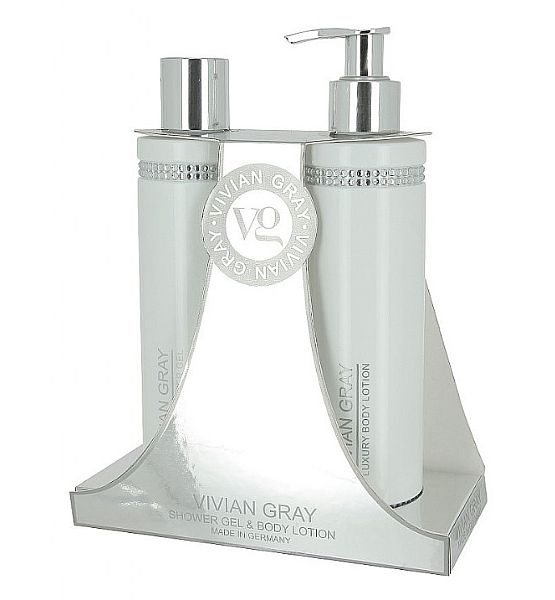 VIVIAN GRAY CRYSTALS WHITE sprchový gel + tělové mléko 2x250ml